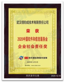 2020中国软件和信息服务业企业社会责任奖奖牌
